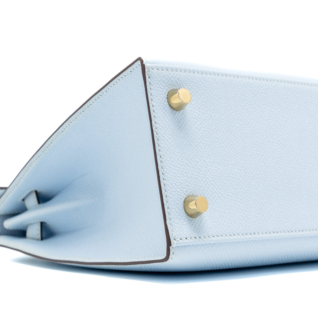 HERMES KELLY 25 EPSOM BLUE BRUME GHW