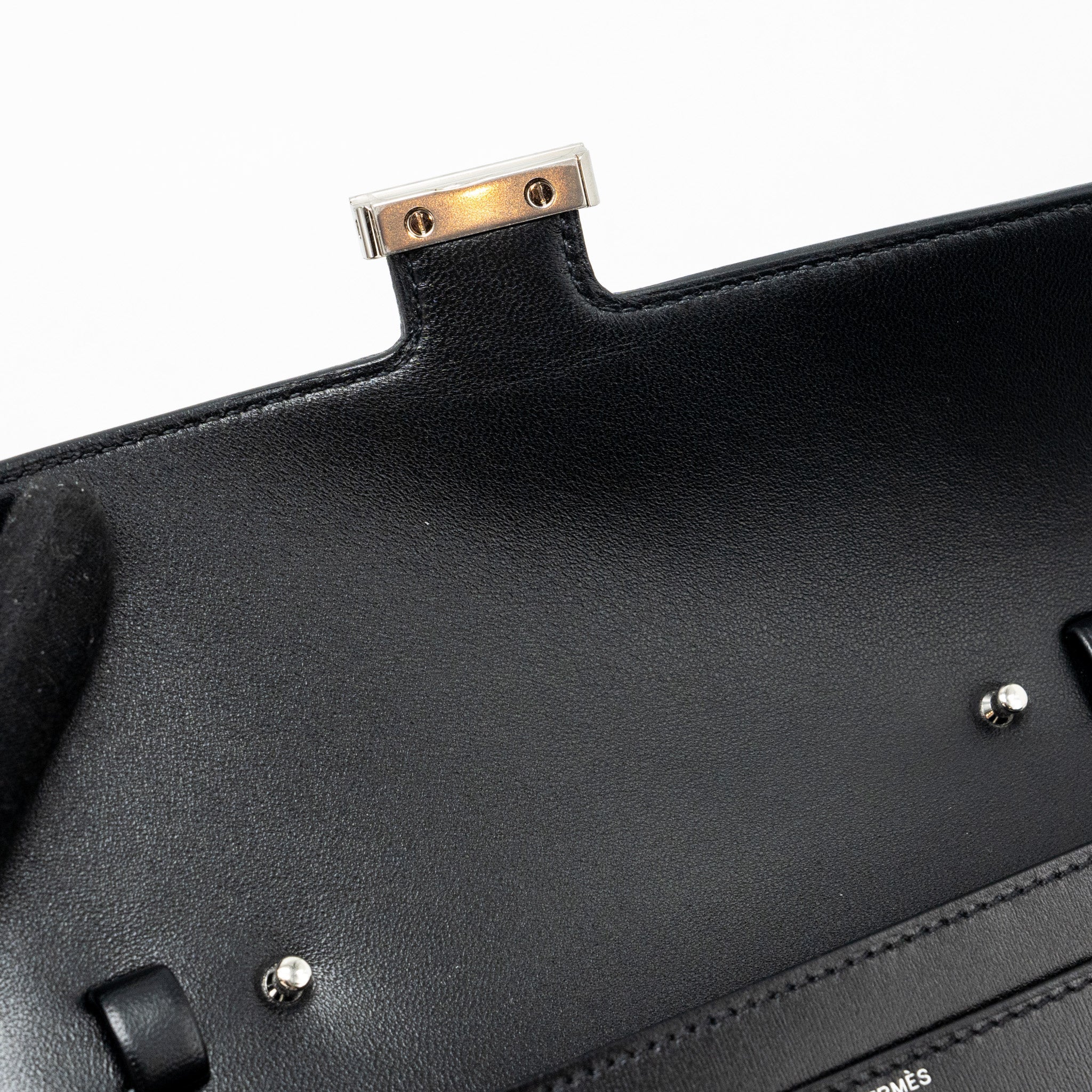 HERMES CONSTANCE TO GO BOX CALFSKIN BLACK SHW