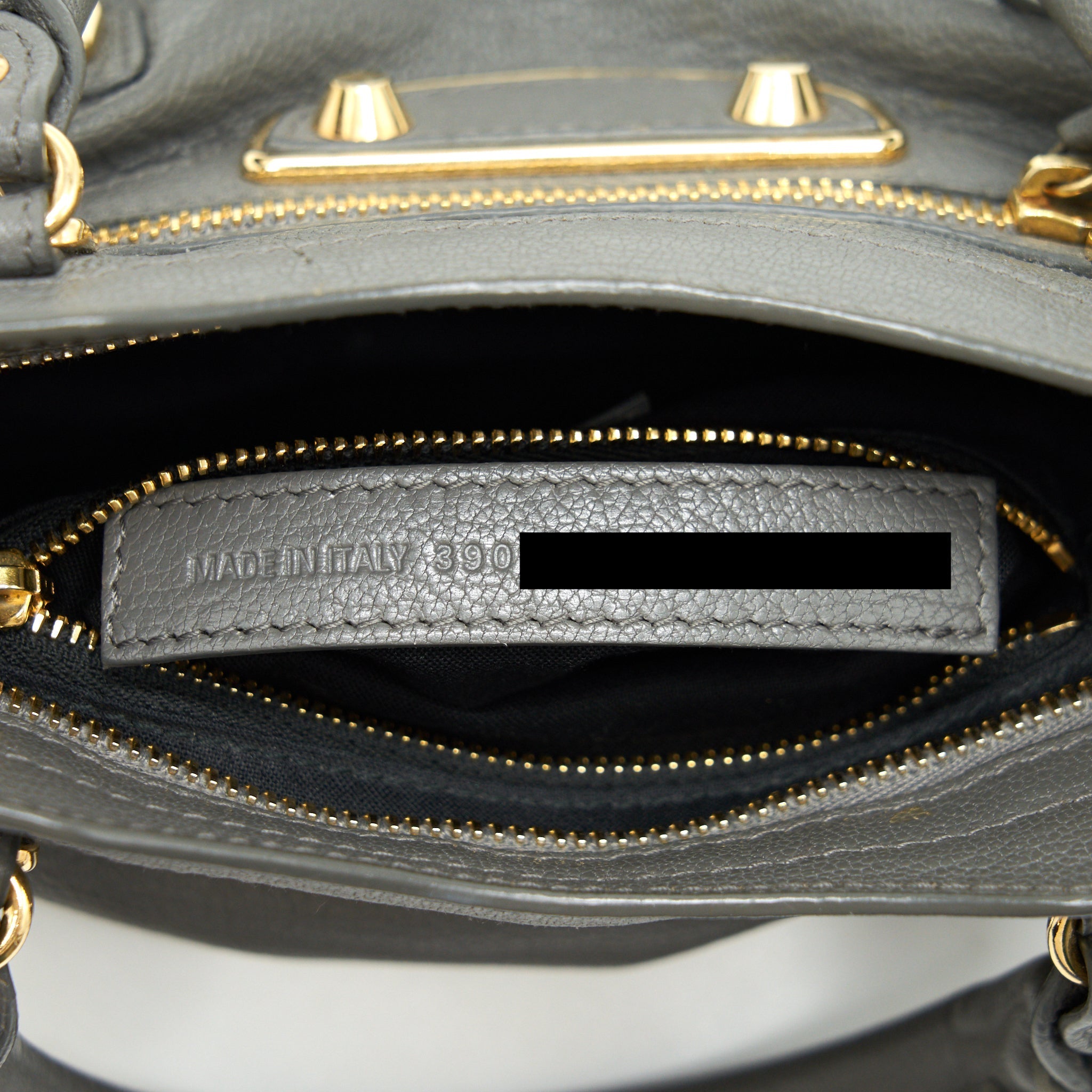 BALENCIAGA MINI CITY BAG GREY WITH GHW