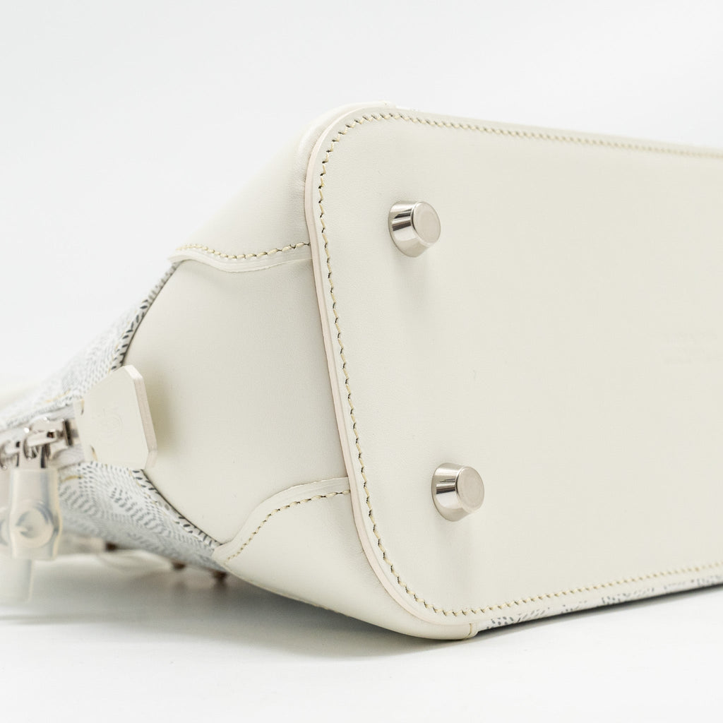 GOYARD MINI VENDOME MINI BAG GOYARDINE CANVAS/ CALFSKIN WHITE SHW