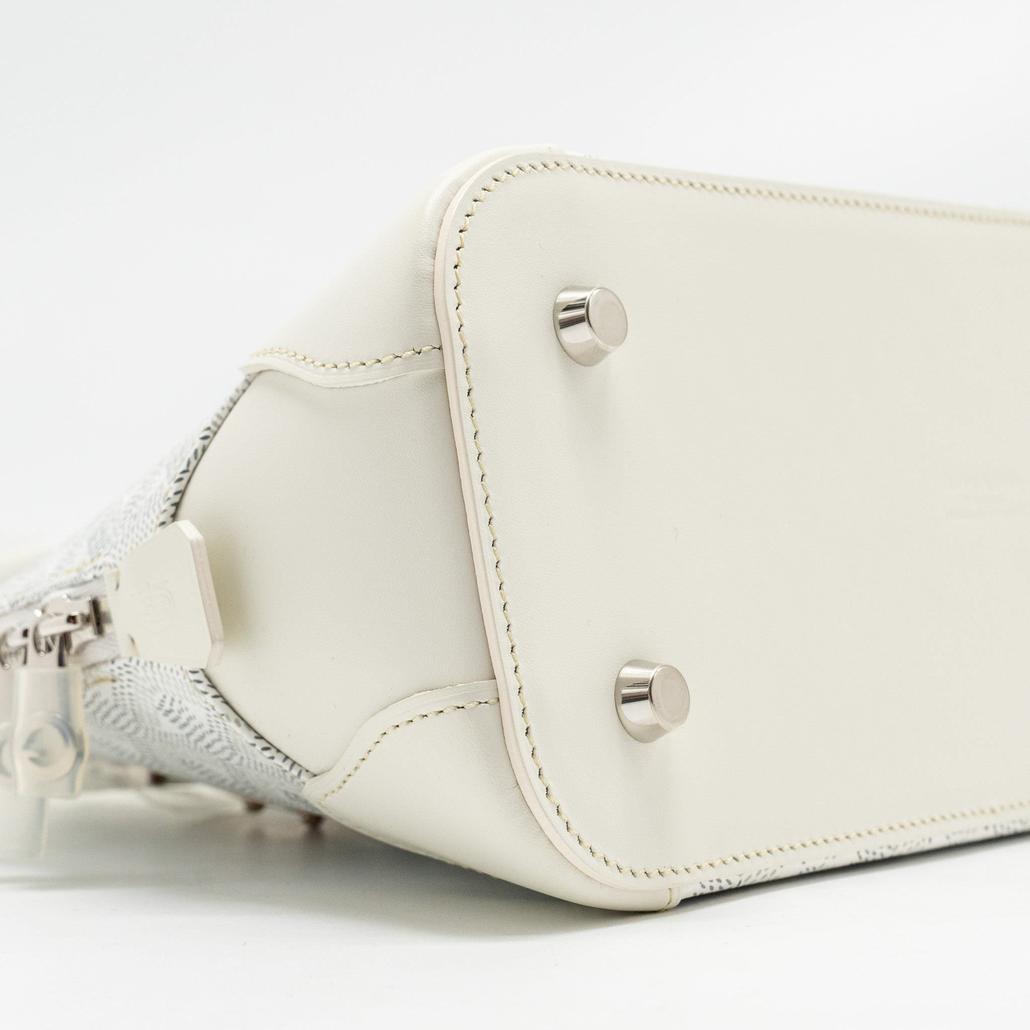 GOYARD MINI VENDOME MINI BAG GOYARDINE CANVAS/ CALFSKIN WHITE SHW