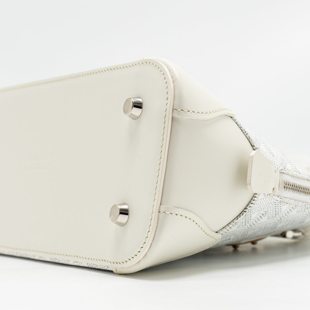GOYARD MINI VENDOME MINI BAG GOYARDINE CANVAS/ CALFSKIN WHITE SHW