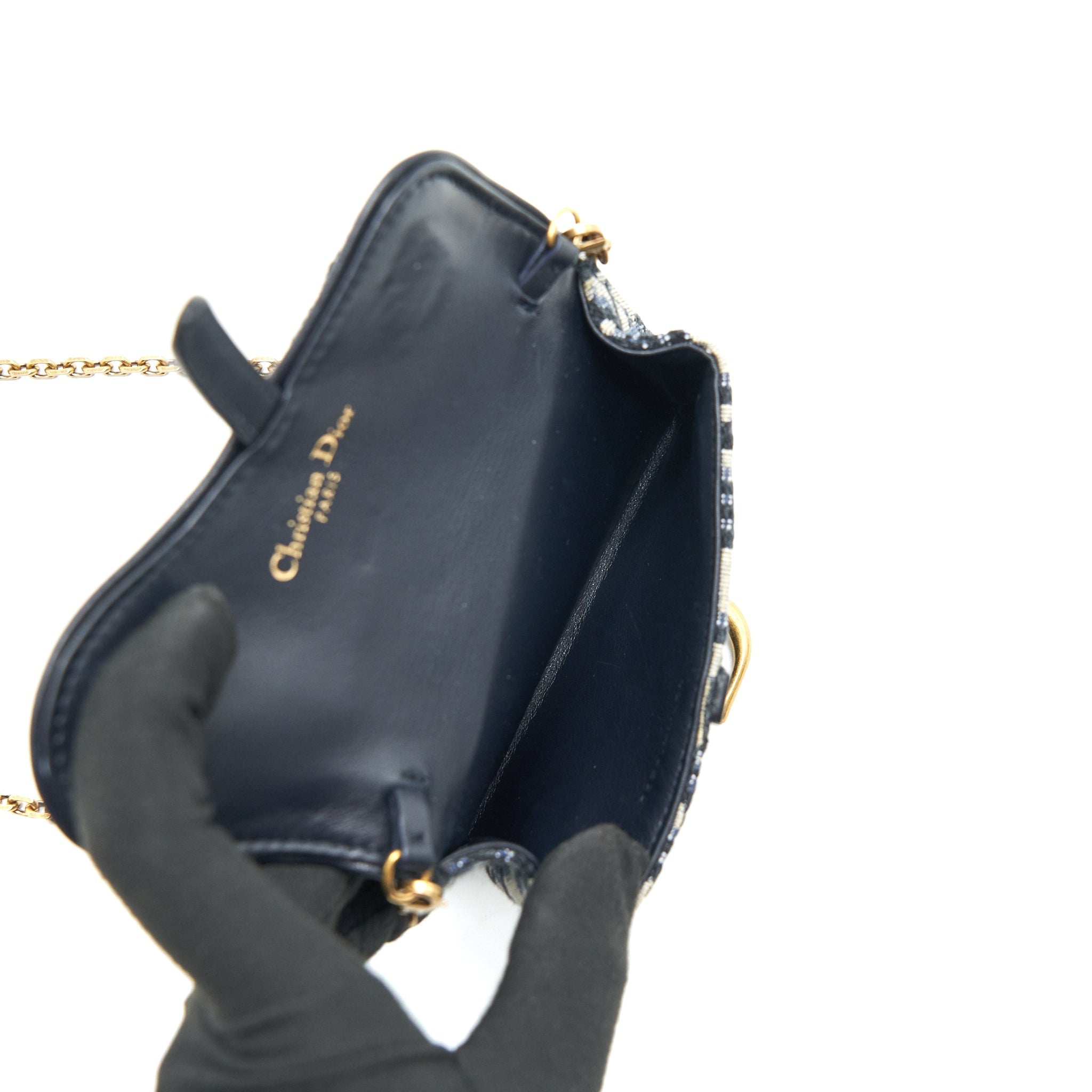 DIOR MINI SADDLE POUCH WITH CHAIN