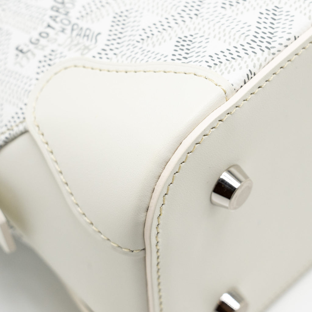 GOYARD MINI VENDOME MINI BAG GOYARDINE CANVAS/ CALFSKIN WHITE SHW