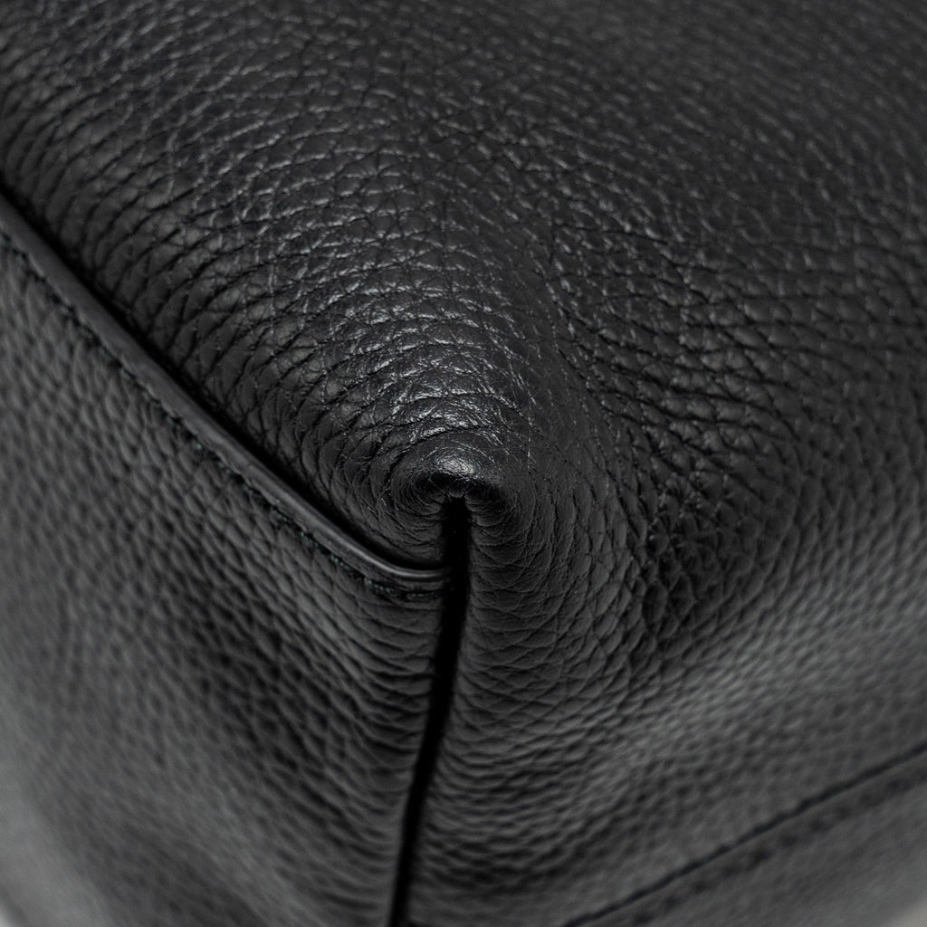 GUCCI INTERLOCKING G SOHO TOTE BAG CALFSKIN BLACK GHW