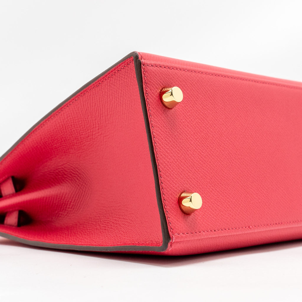 HERMES KELLY 25 EPSOM ROSE MEXICO GHW