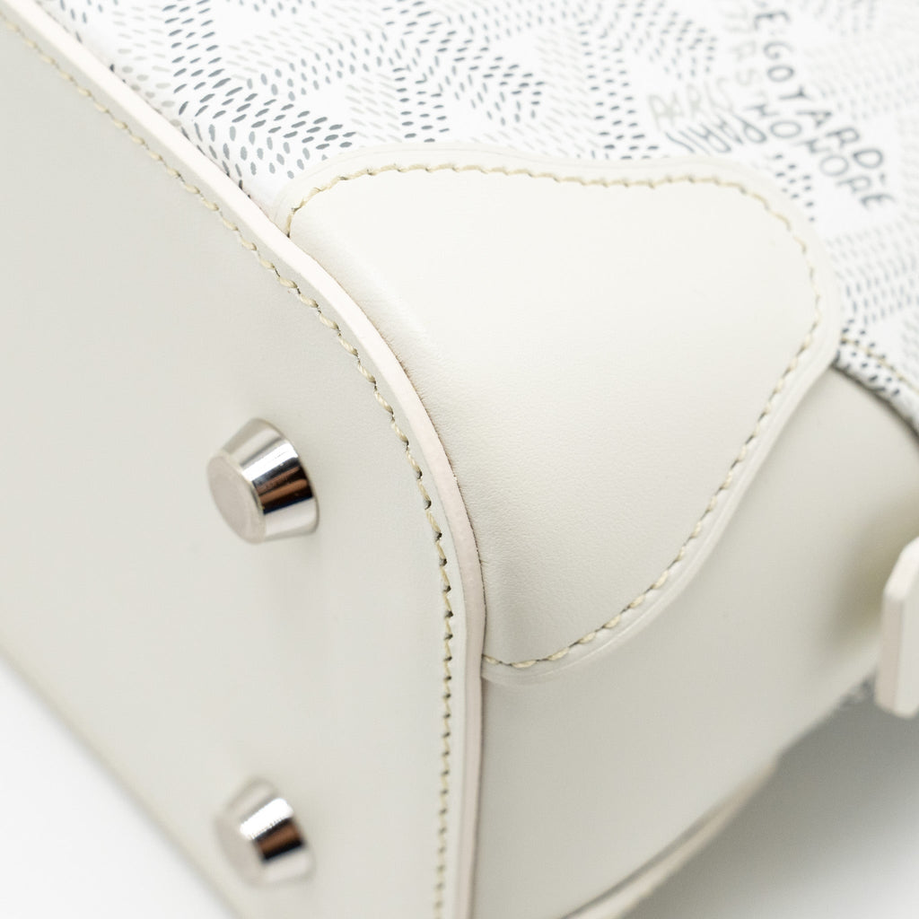 GOYARD MINI VENDOME MINI BAG GOYARDINE CANVAS/ CALFSKIN WHITE SHW