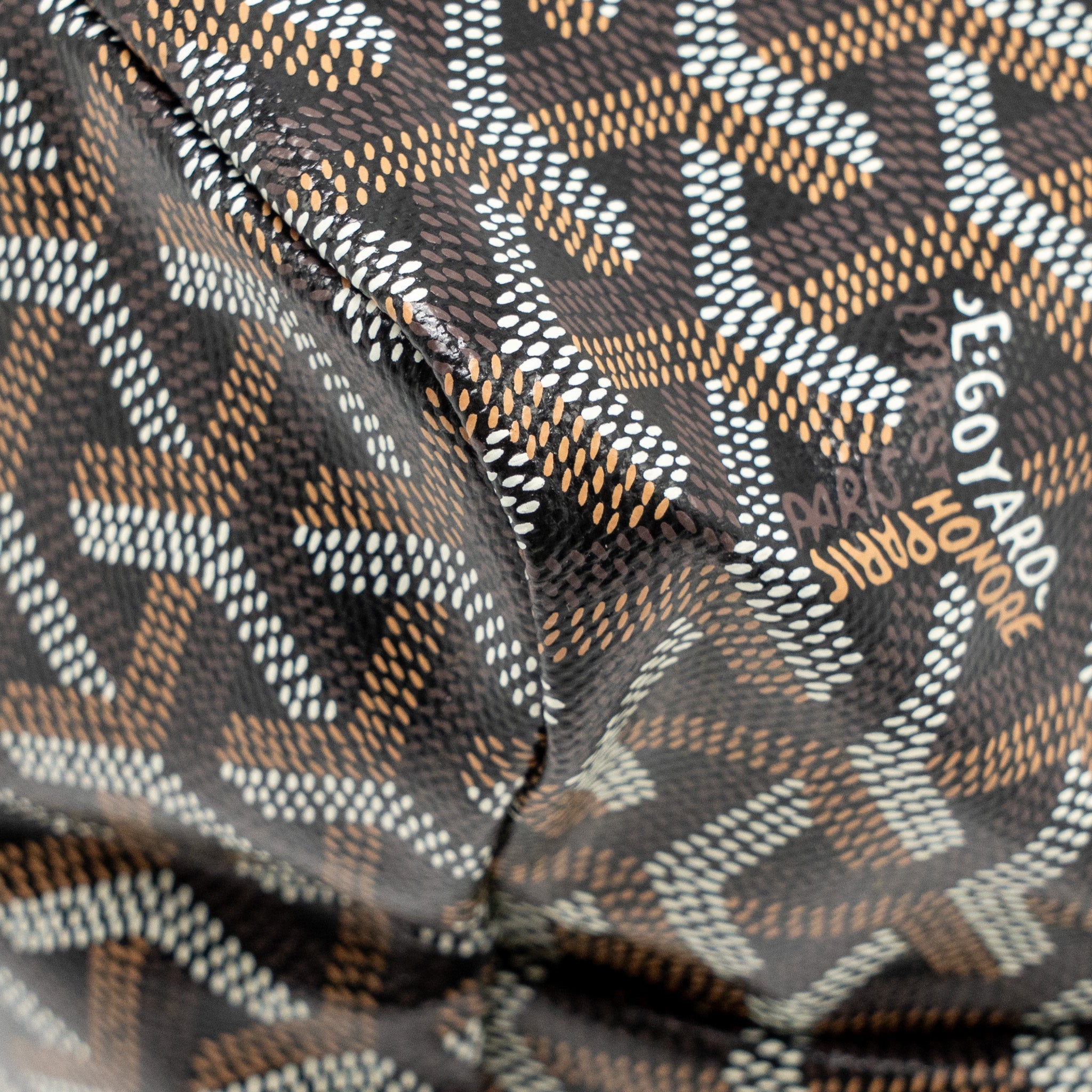 GOYARD BOHEME PM HOBO BAG GOYARDINE CANVAS/CALFSKIN BLACK/NATUREL SHW
