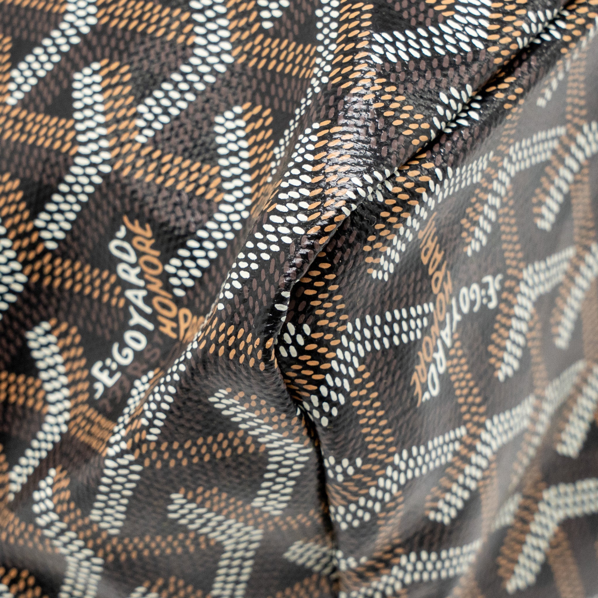 GOYARD BOHEME PM HOBO BAG GOYARDINE CANVAS/CALFSKIN BLACK/NATUREL SHW
