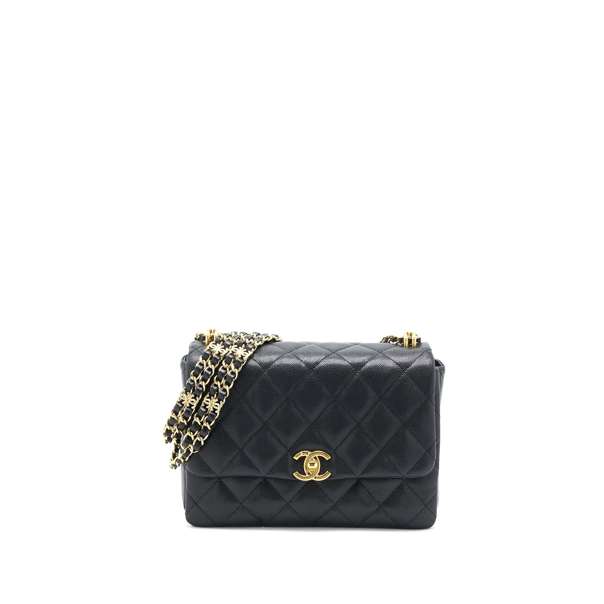 CHANEL 22K COCO FIRST CAVIAR BLACK GHW (MICROCHIP)