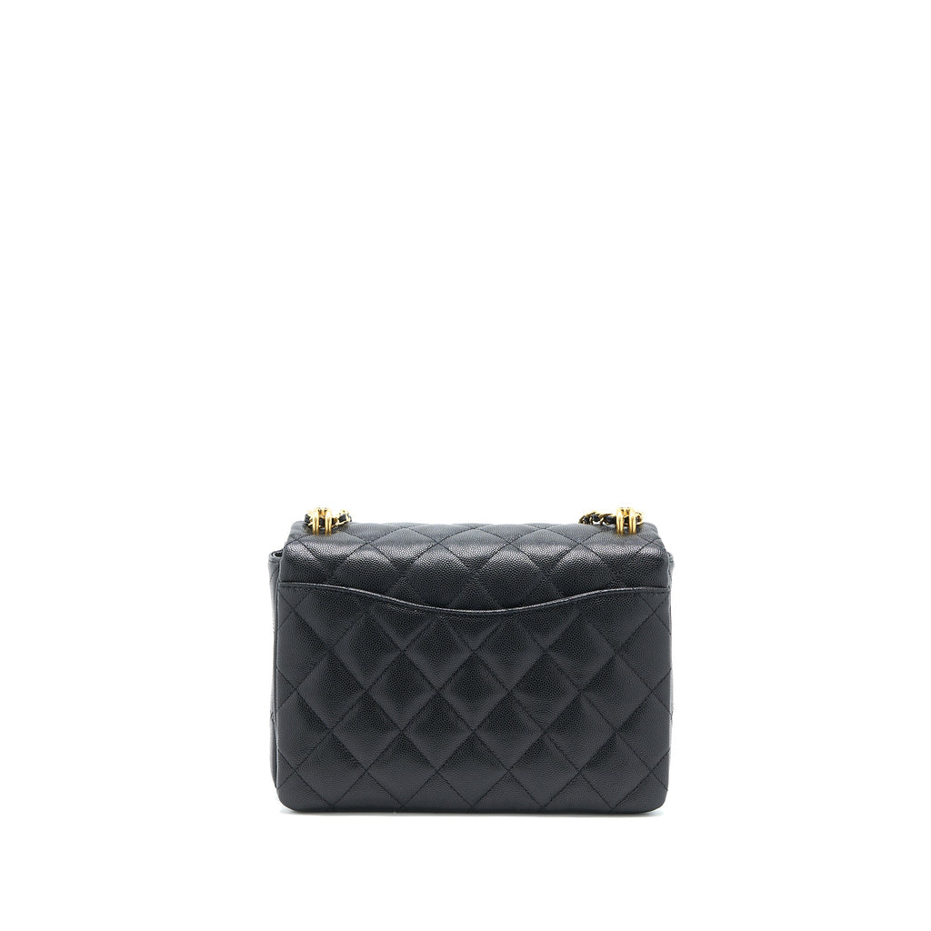 CHANEL 22K COCO FIRST CAVIAR BLACK GHW (MICROCHIP)