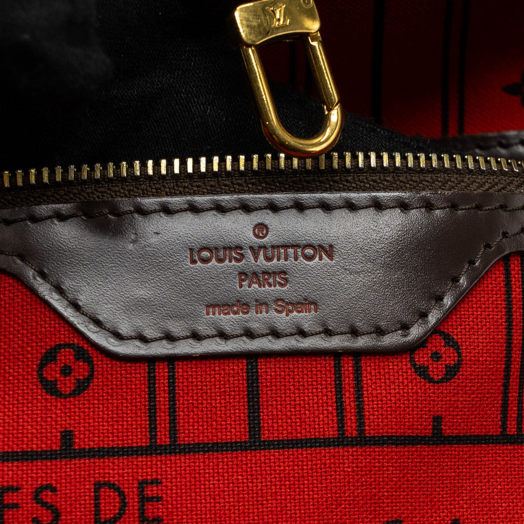 LOUIS VUITTON NEVERFULL MM DAMIER EBENE GHW