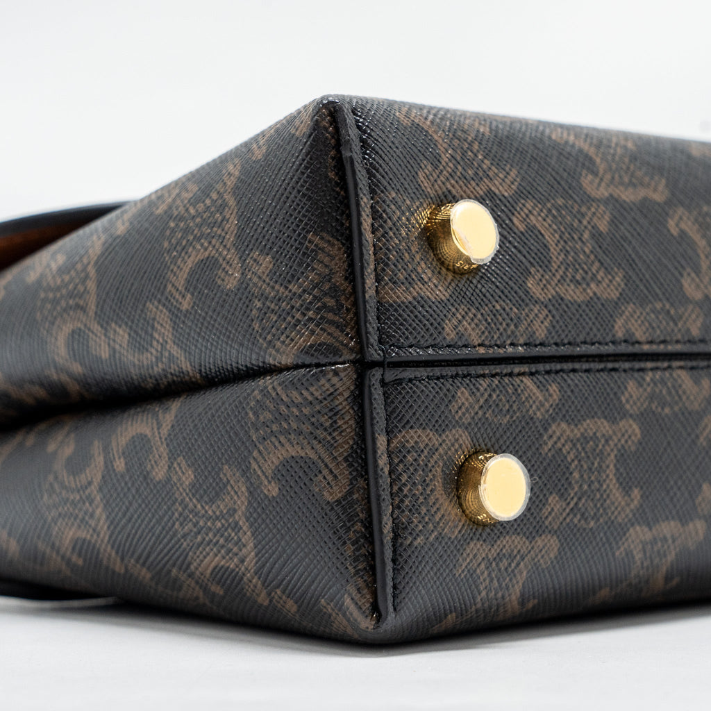 CELINE TEEN NINO BAG TRIOMPHE CANVAS TAN GHW
