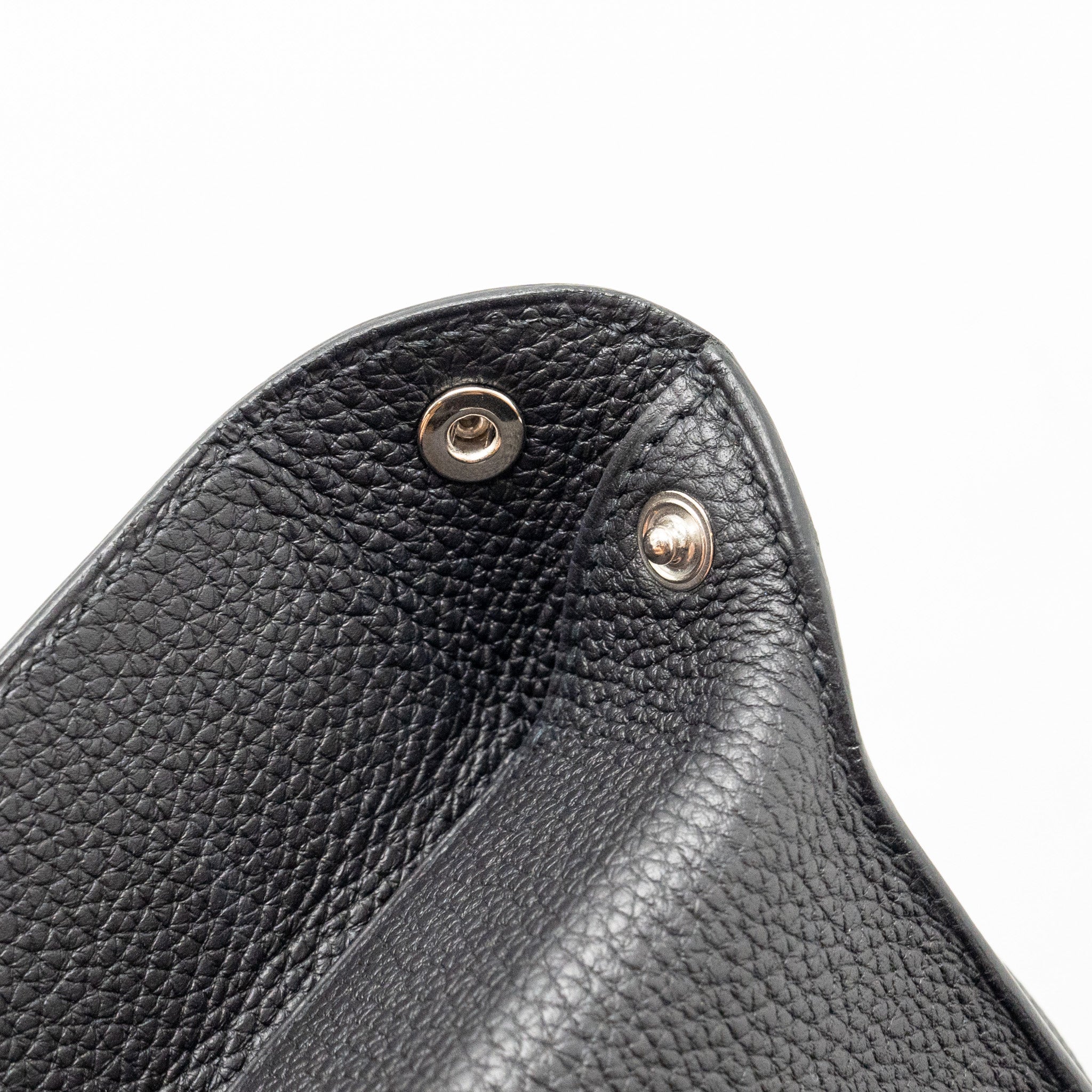 HERMES VIDEPOCHES BAG TOGO BLACK SHW