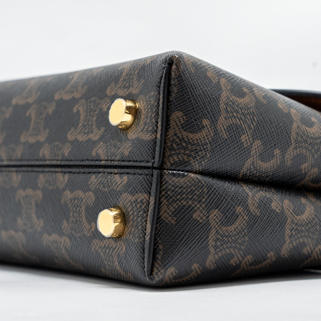 CELINE TEEN NINO BAG TRIOMPHE CANVAS TAN GHW