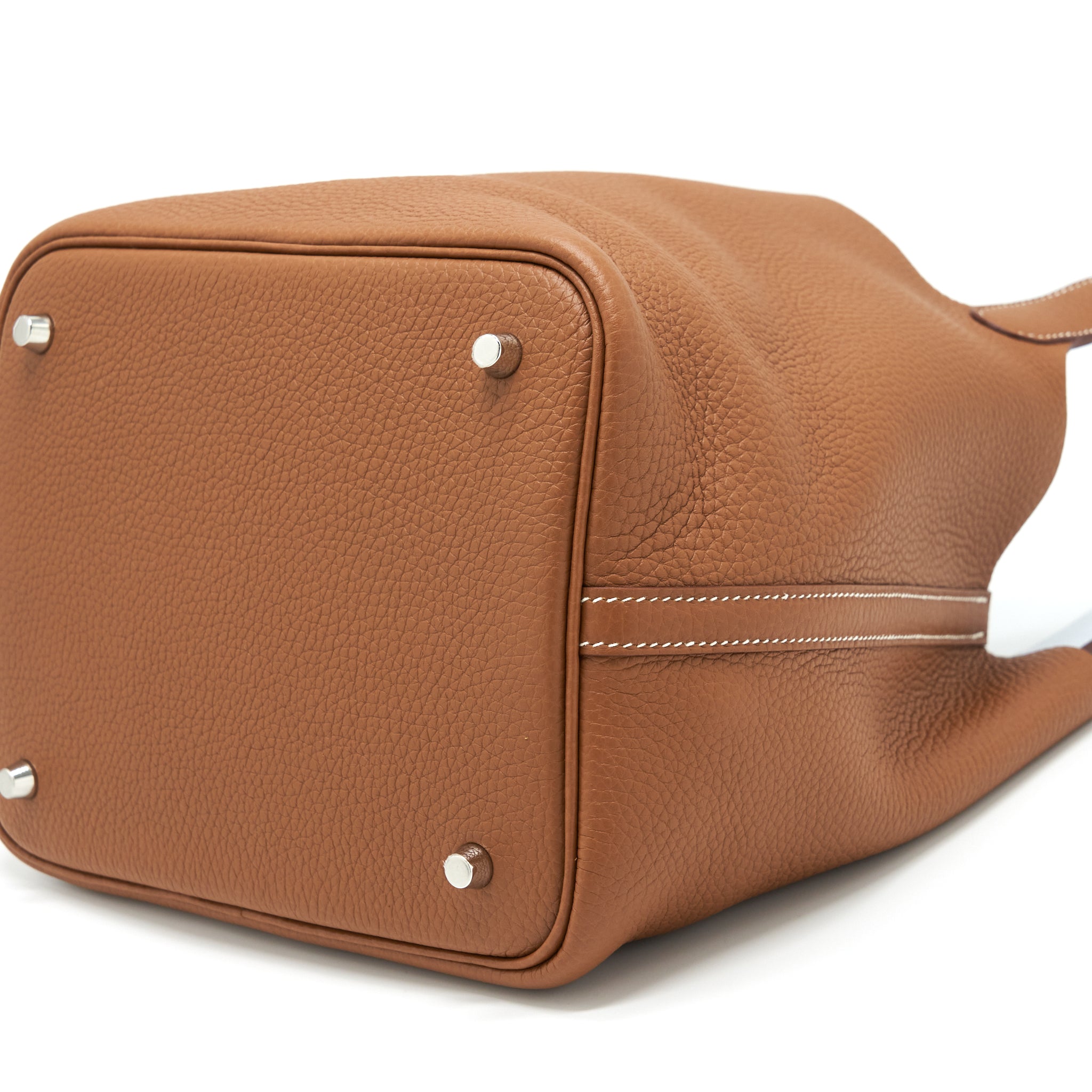 HERMES PICOTIN 22 LOCK BAG CLEMENCE GOLD / BLUE BRUME SHW
