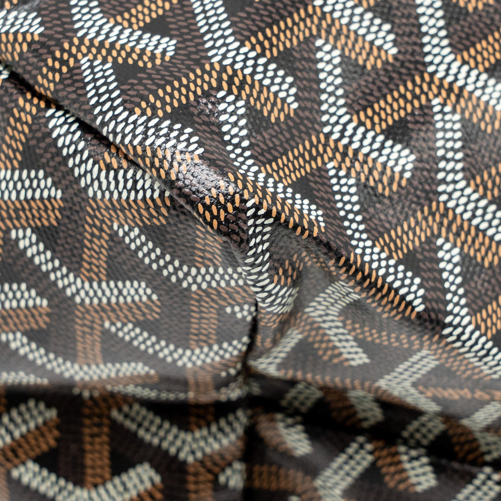 GOYARD SAINT LOUIS PM TOTE GOYARDINE CANVAS/CALFSKIN BLACK SHW