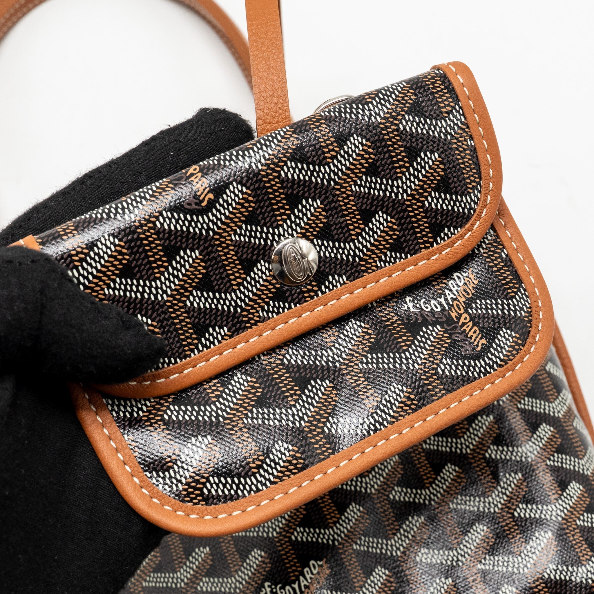 GOYARD MINI ANJOU TOTE GOYARDINE CANVAS/CALFSKIN TAN SHW