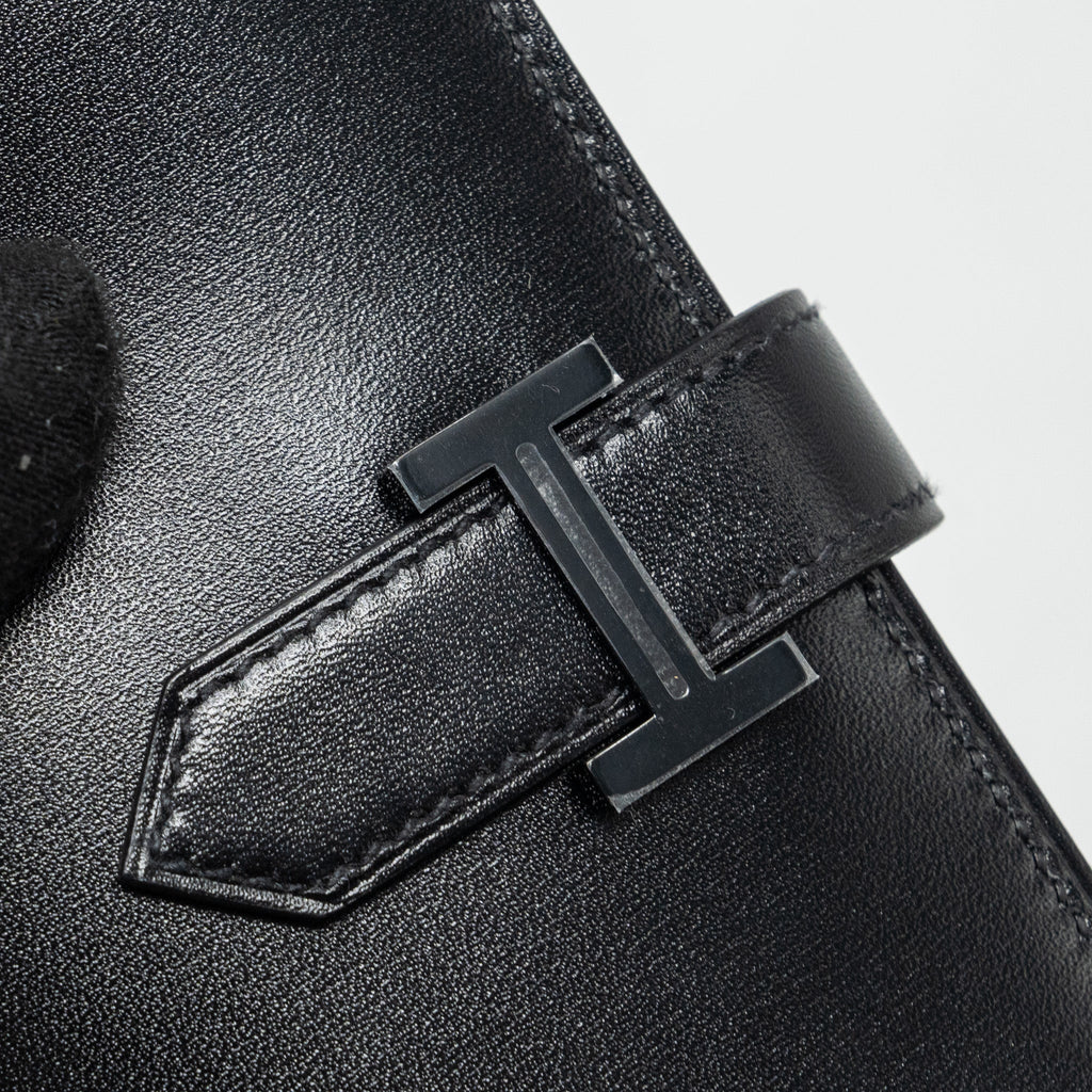 HERMES BEARN MINI WALLET BOX CALFSKIN SO BLACK