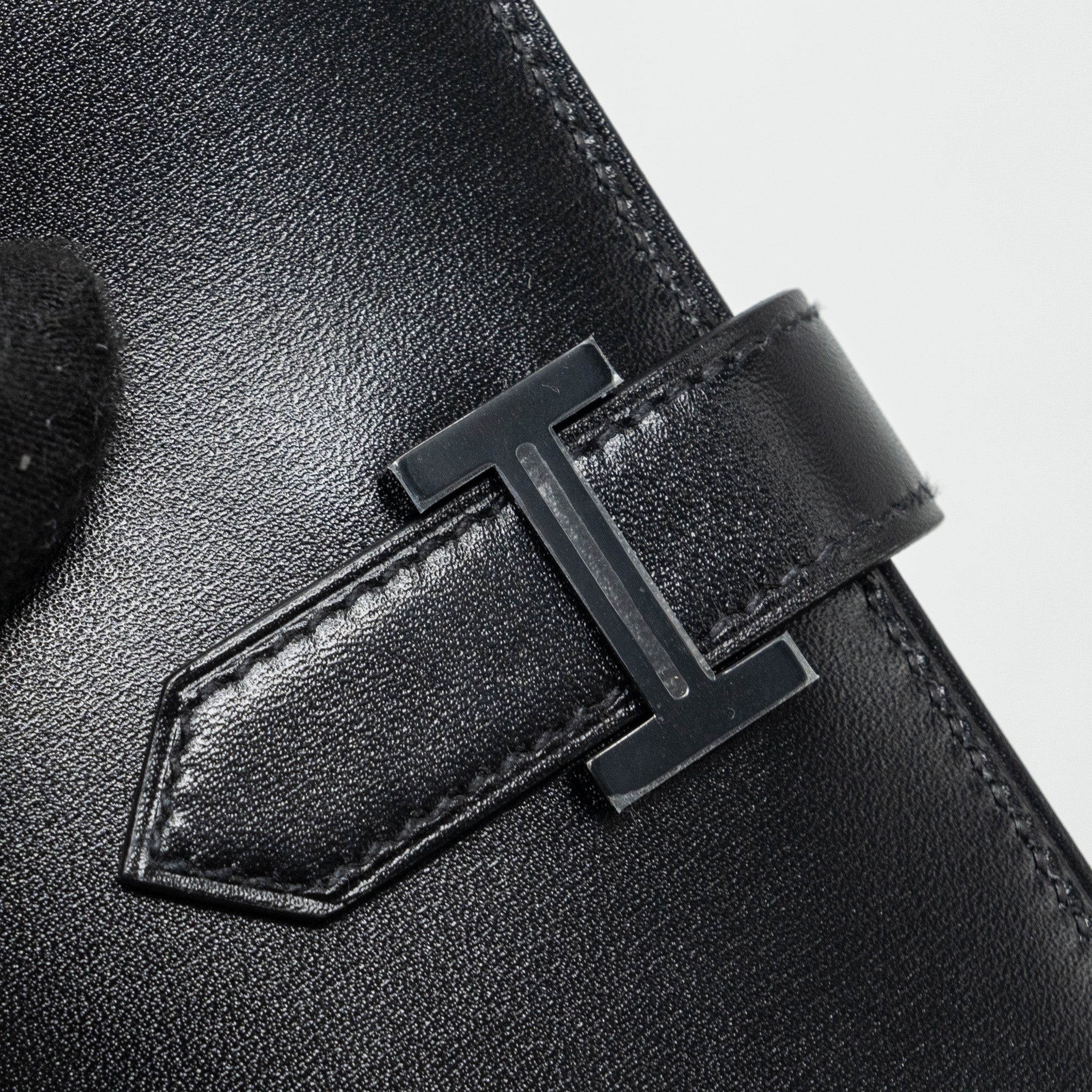 HERMES BEARN MINI WALLET BOX CALFSKIN SO BLACK