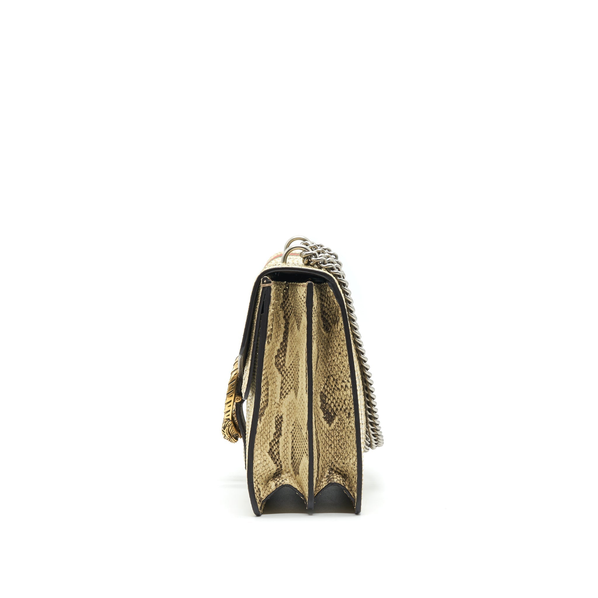 GUCCI DIONYSUS PYTHON MEDIUM SHOULDER BAG IN BEIGE