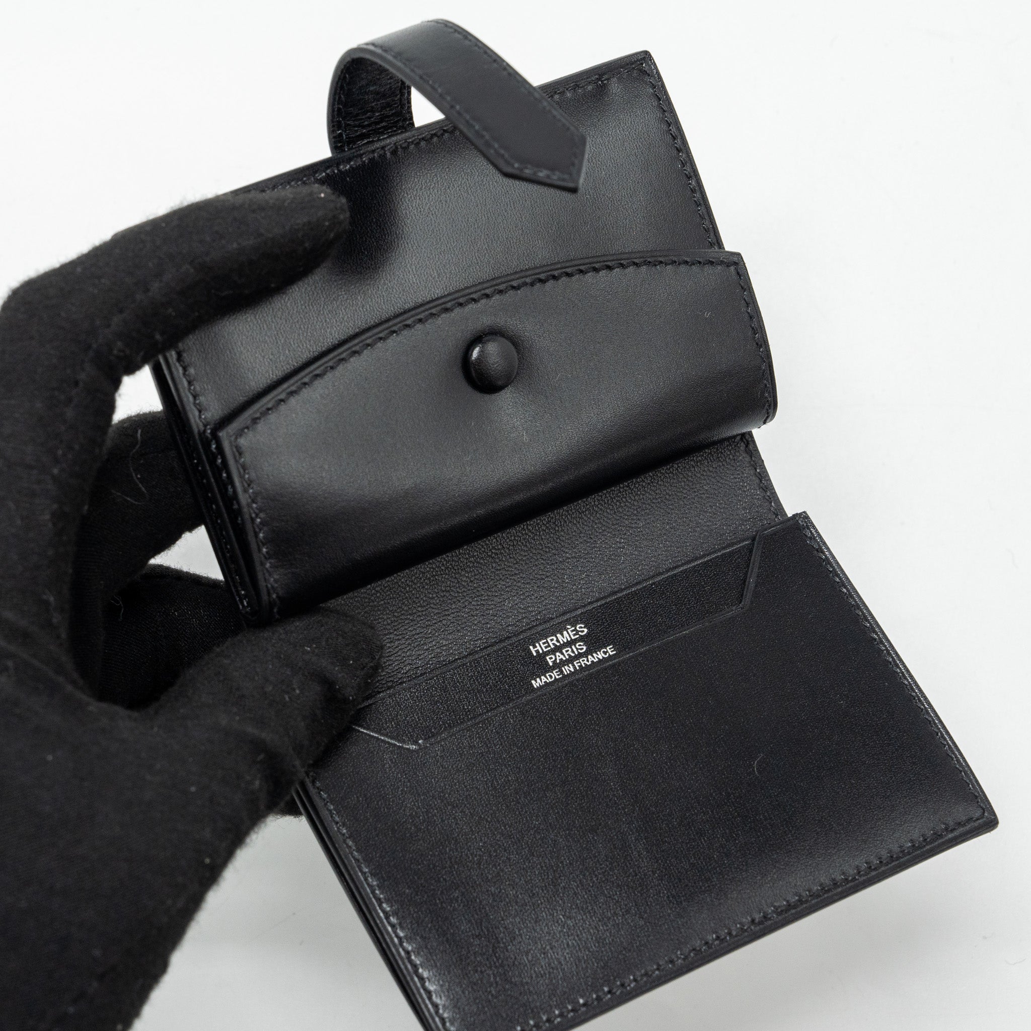 HERMES BEARN MINI WALLET BOX CALFSKIN SO BLACK