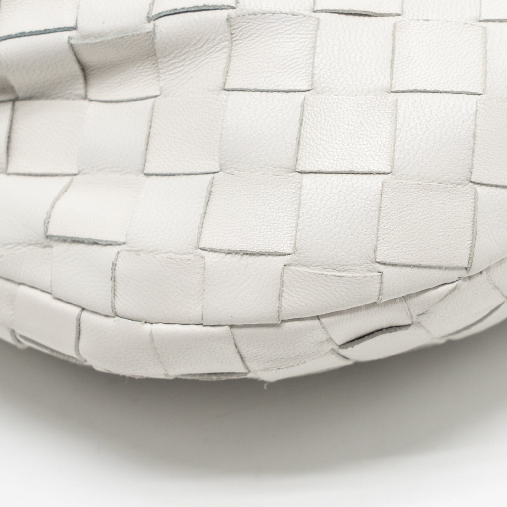BOTTEGA VENETA MINI JODIE LEATHER WHITE GHW
