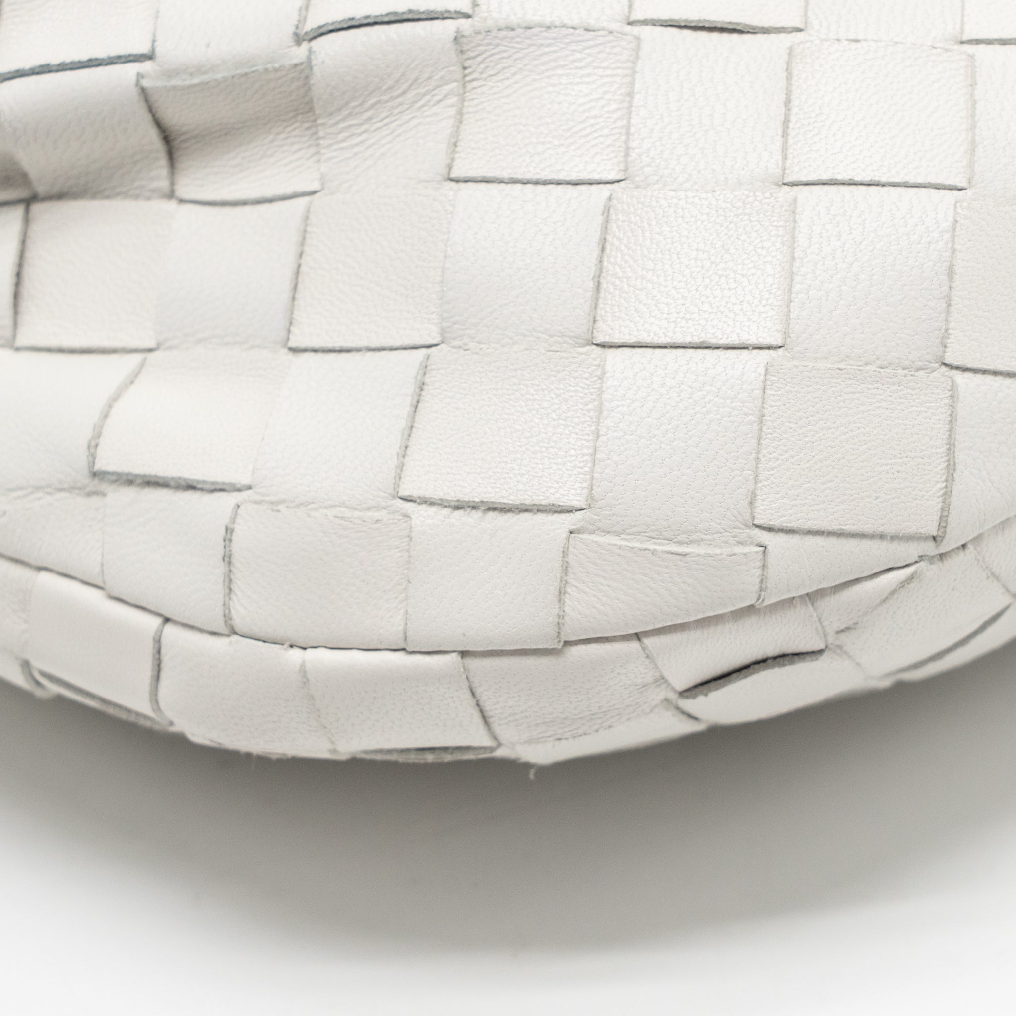 BOTTEGA VENETA MINI JODIE LEATHER WHITE GHW