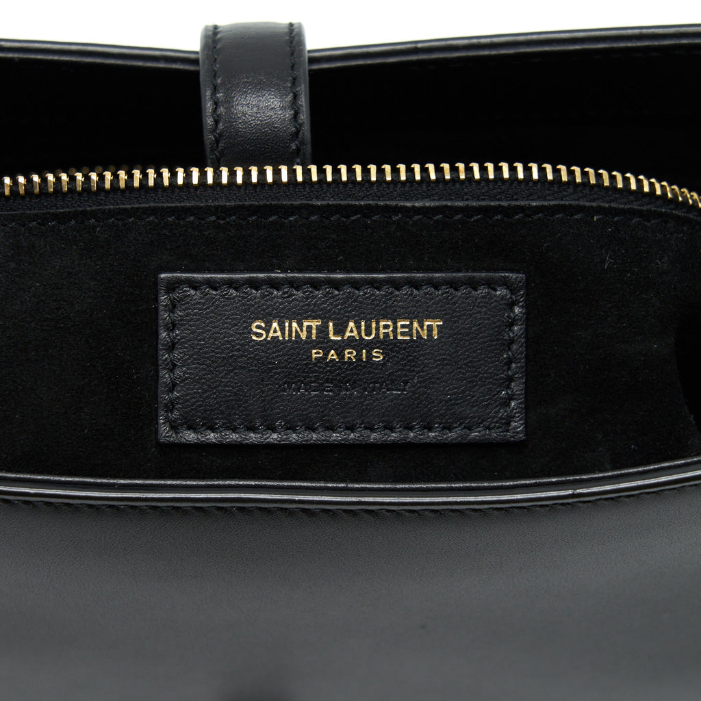 SAINT LAURENT/YSL LE5 A7 HOBO BAG SMOOTH CALFSKIN BLACK GHW