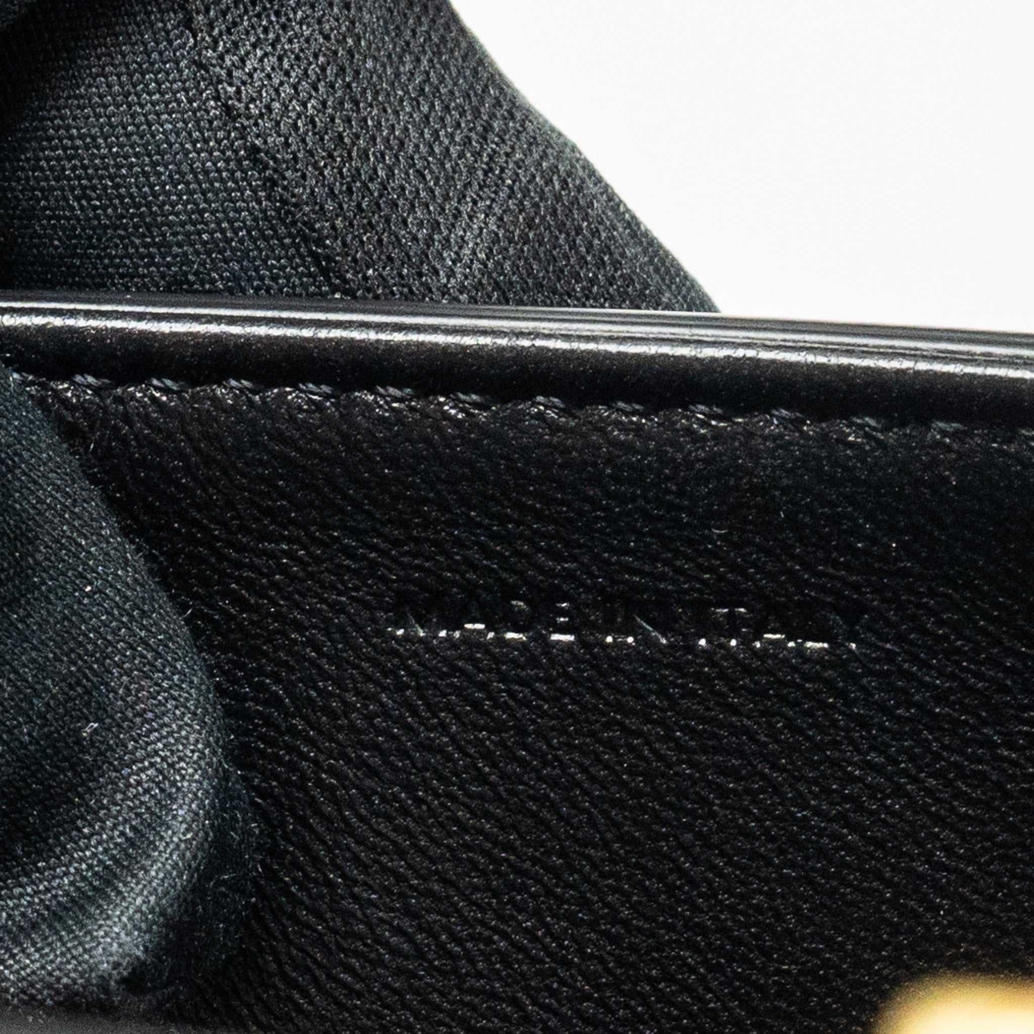 CELINE TRIOMPHE SHOULDER BAG SHINY CALFSKIN BLACK GHW