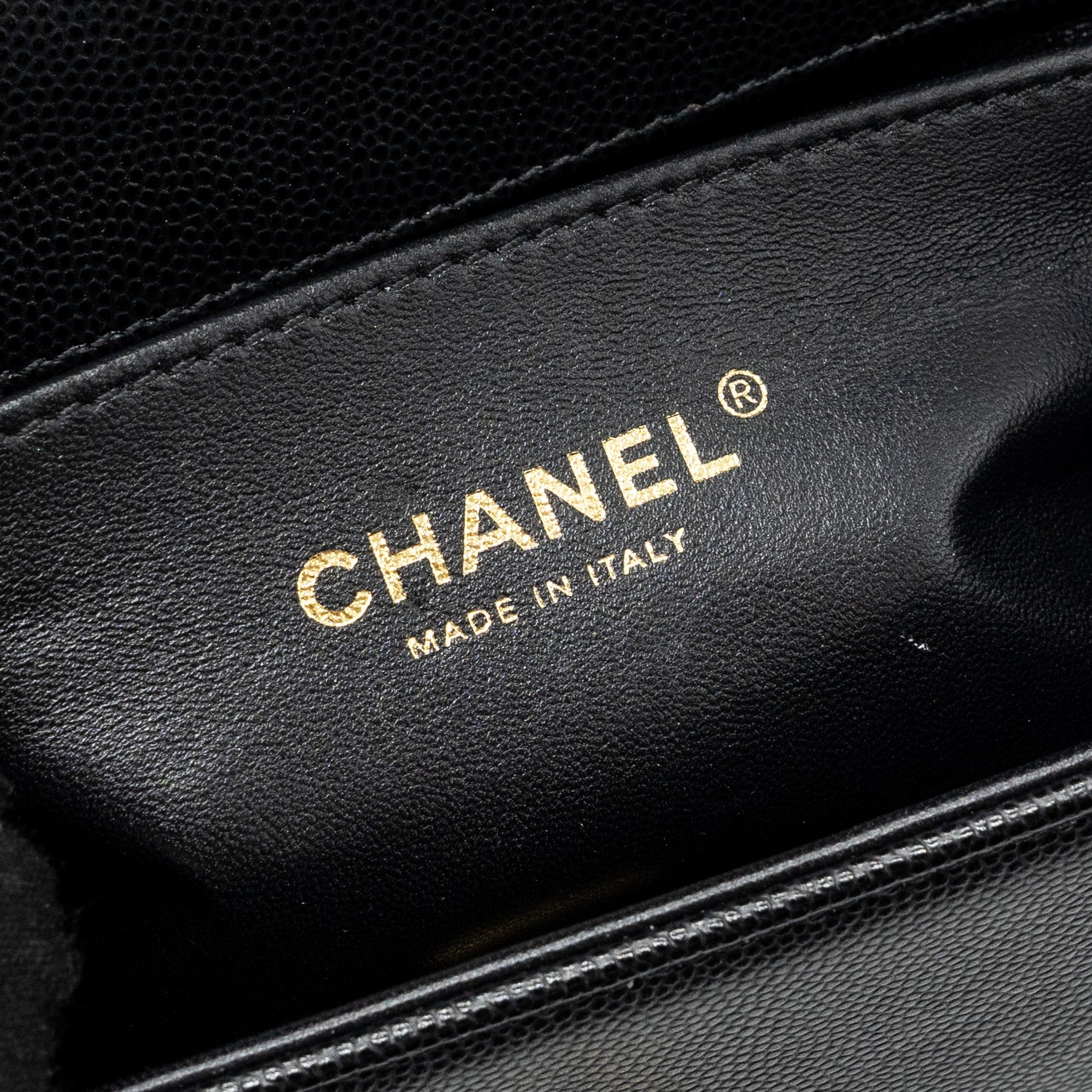 CHANEL SMALL BOY BAG CAVIAR BLACK GHW (MICROCHIP)