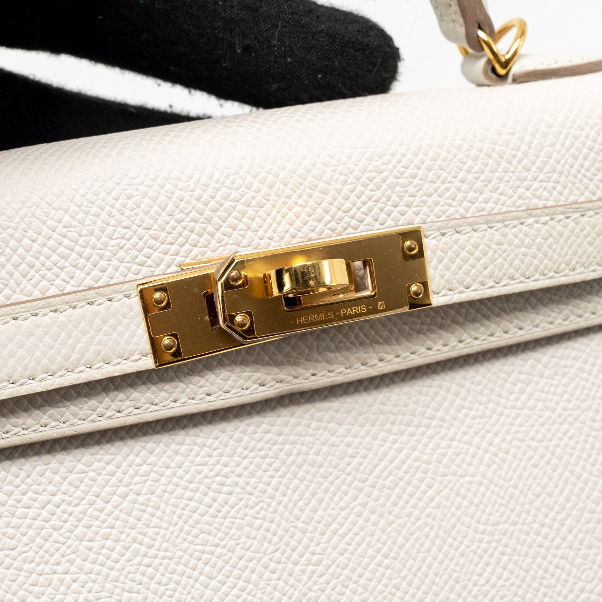 HERMES MINI KELLY II EPSOM GRIS PALE GHW