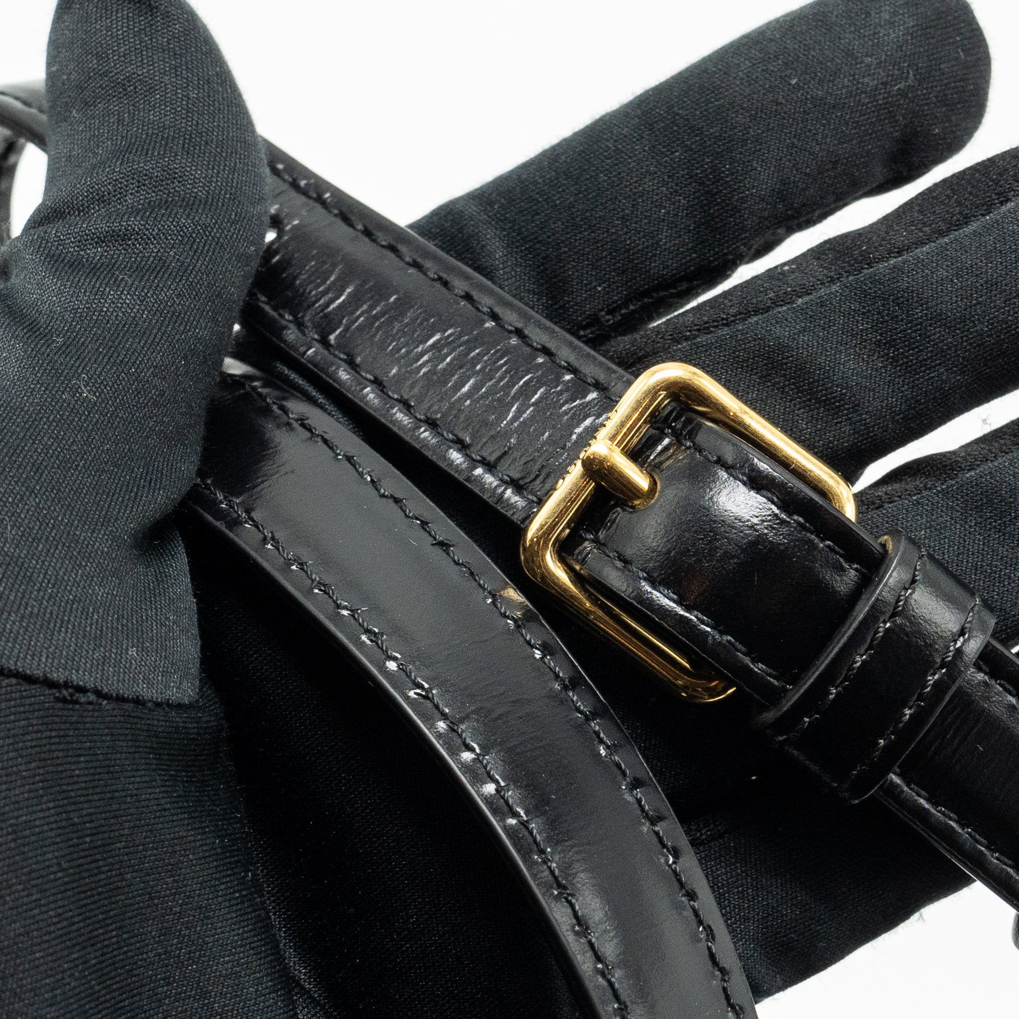CELINE TRIOMPHE SHOULDER BAG SHINY CALFSKIN BLACK GHW