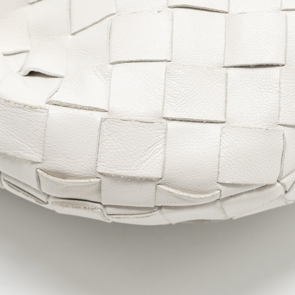 BOTTEGA VENETA MINI JODIE LEATHER WHITE GHW