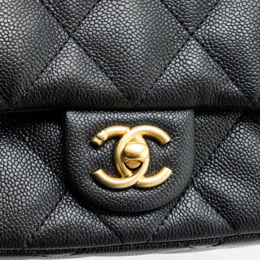 CHANEL 23P COCO LOVE FLAP BAG CAVIAR BLACK GHW(MICROCHIP)