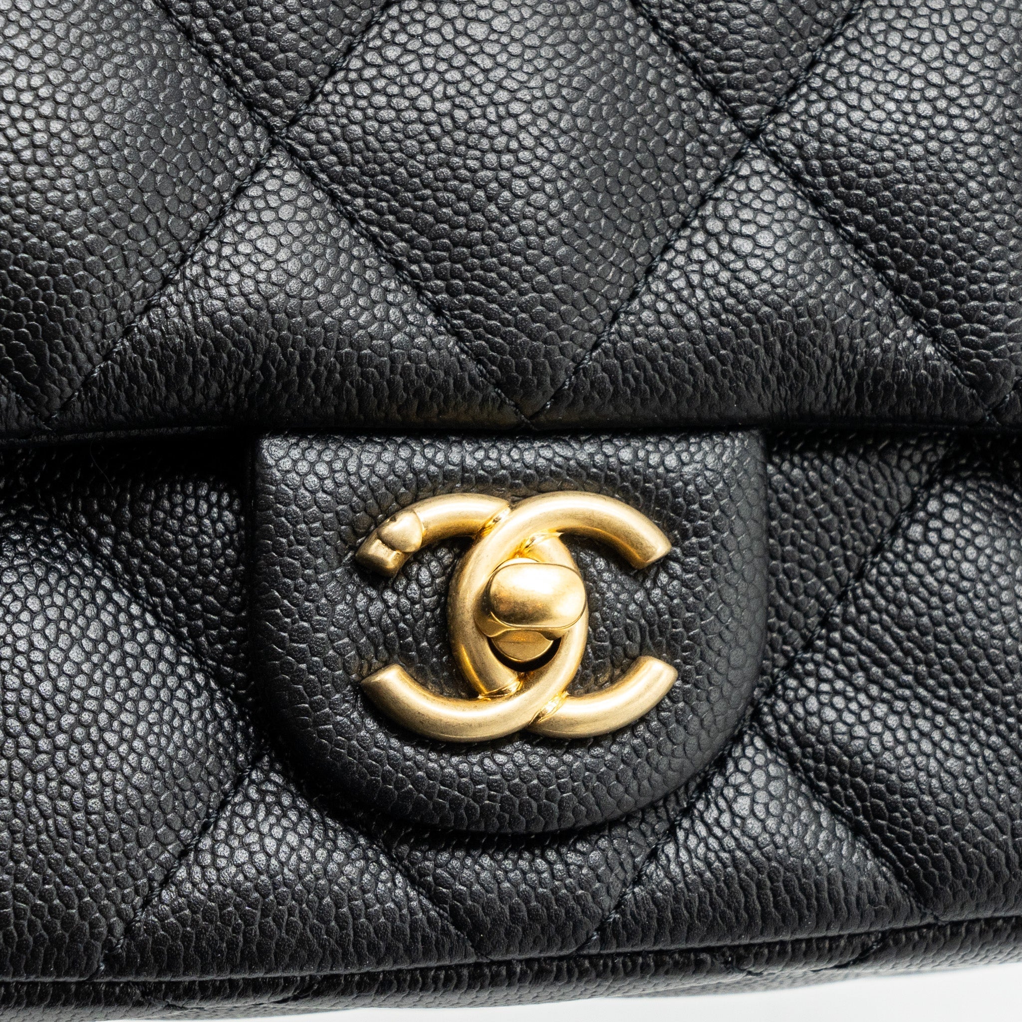 CHANEL 23P COCO LOVE FLAP BAG CAVIAR BLACK GHW(MICROCHIP)