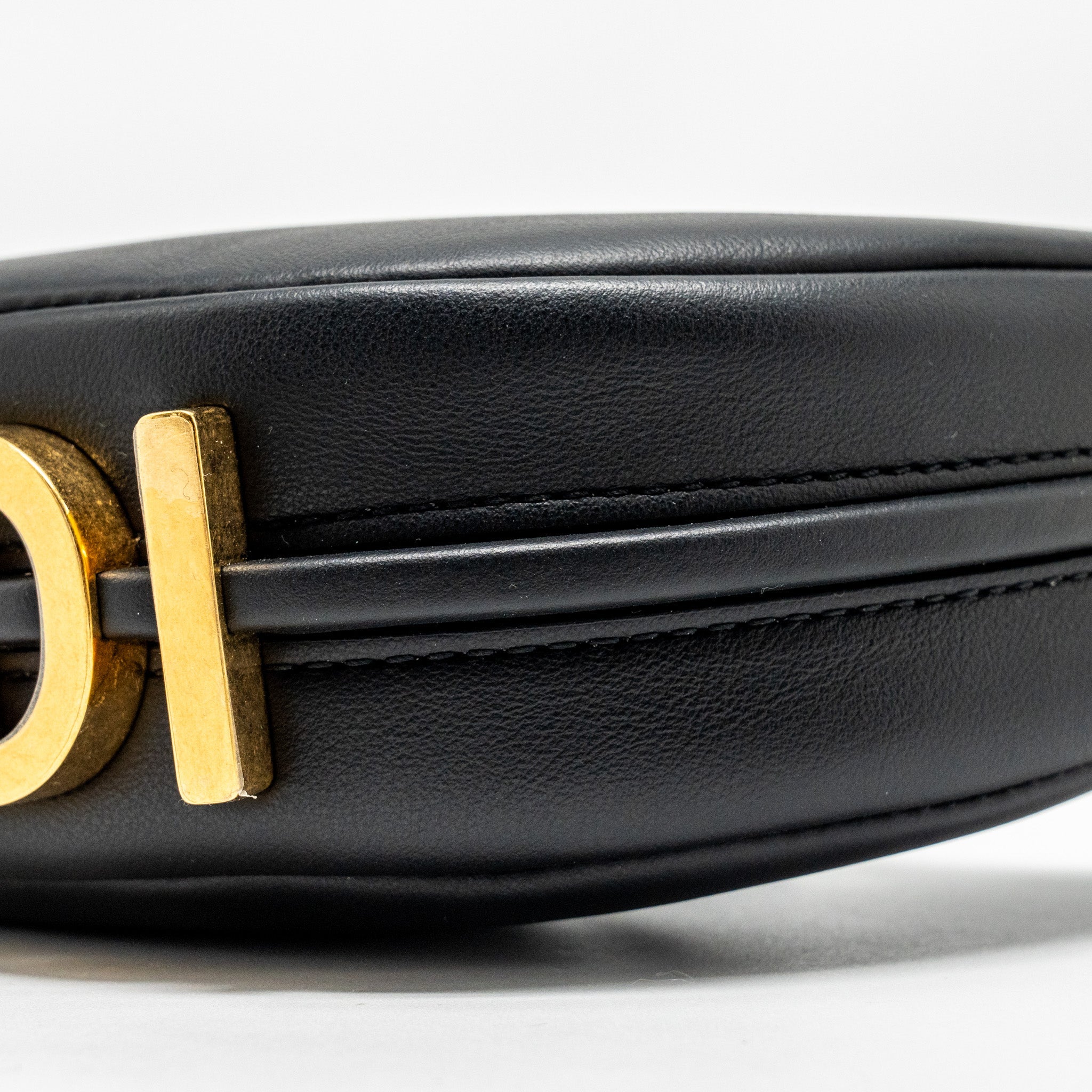 FENDI NANO FENDIGRAPHY LEATHER CHARM CALFSKIN BLACK GHW