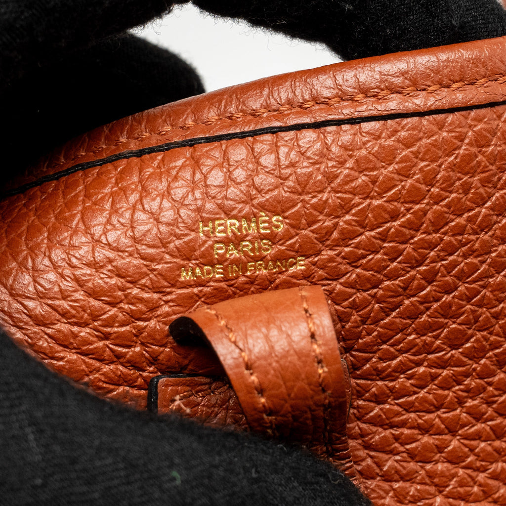 HERMES MINI EVELYNE CLEMENCE 6C CUIVRE/MULTICOLOUR GHW