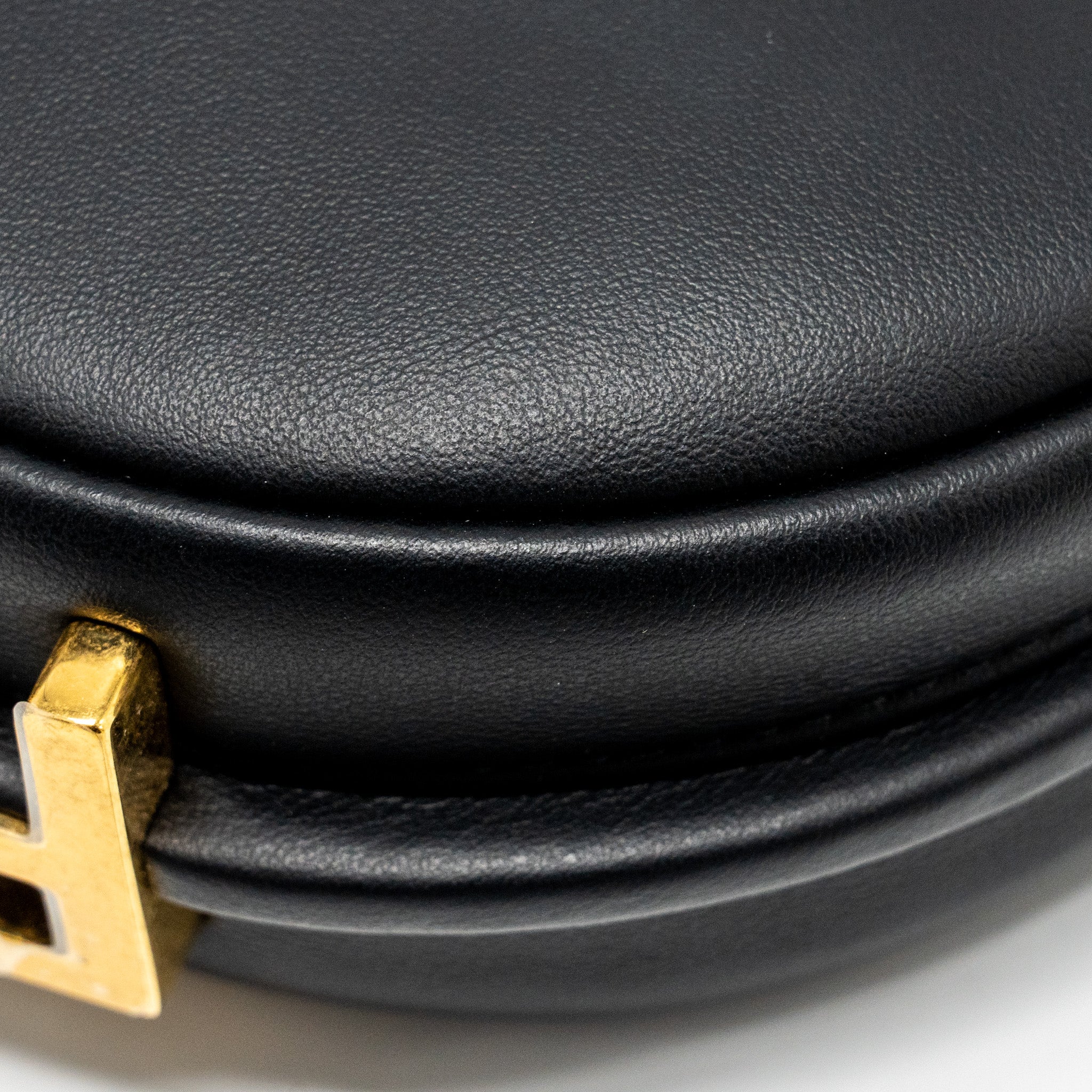 FENDI NANO FENDIGRAPHY LEATHER CHARM CALFSKIN BLACK GHW