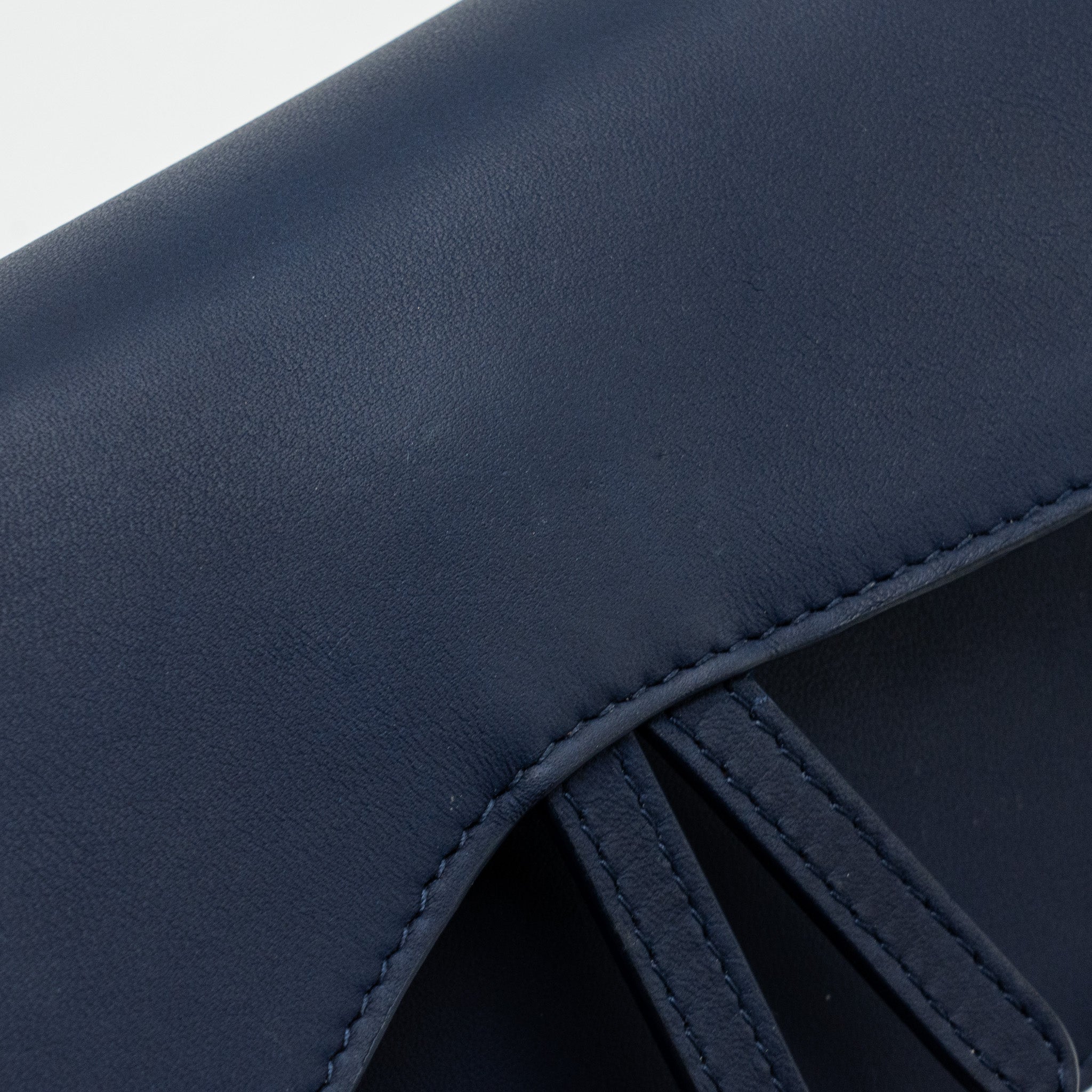 DIOR SADDLE BELT POUCH CALFSKIN BLUE WITH BLUE HARDWARE