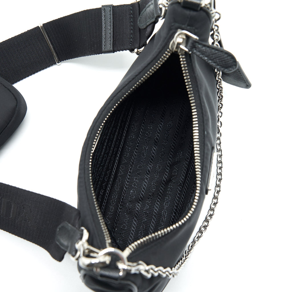 PRADA RE-EDITION 2005 NYLON BAG BLACK SHW