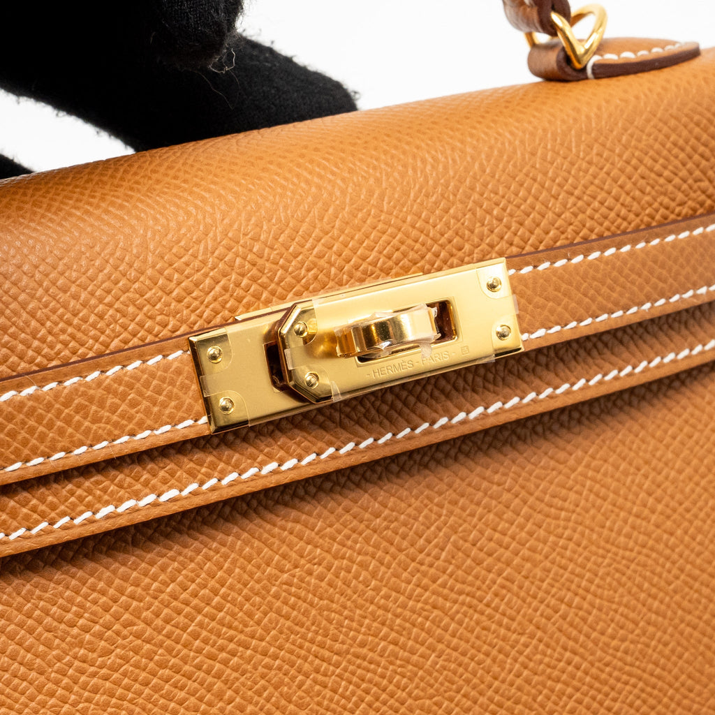 HERMES MINI KELLY II EPSOM GOLD GHW