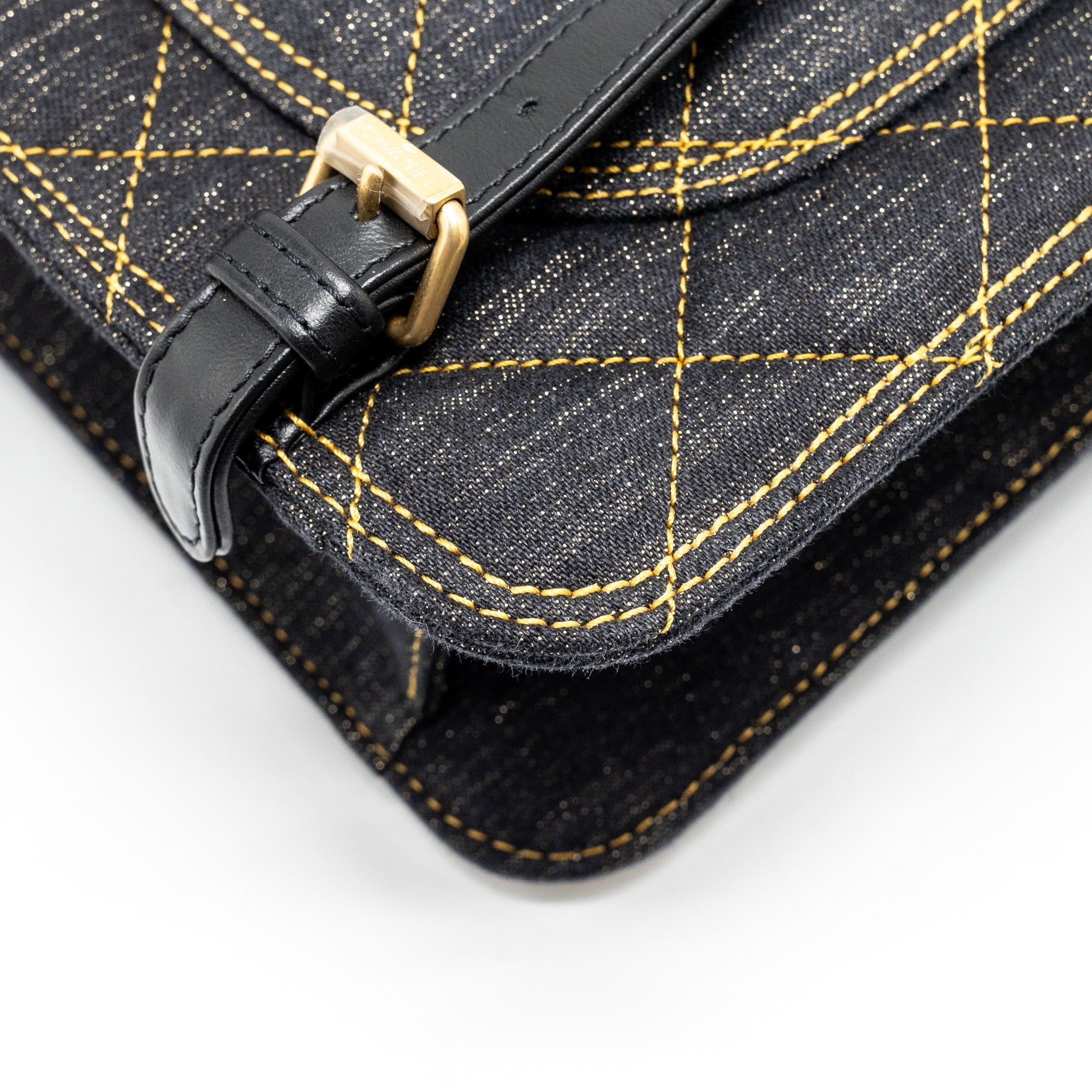CHANEL 23S FLAP BACKPACK DENIM DARK BLUE WITH BRUSHED GHW (MICROCHIP)