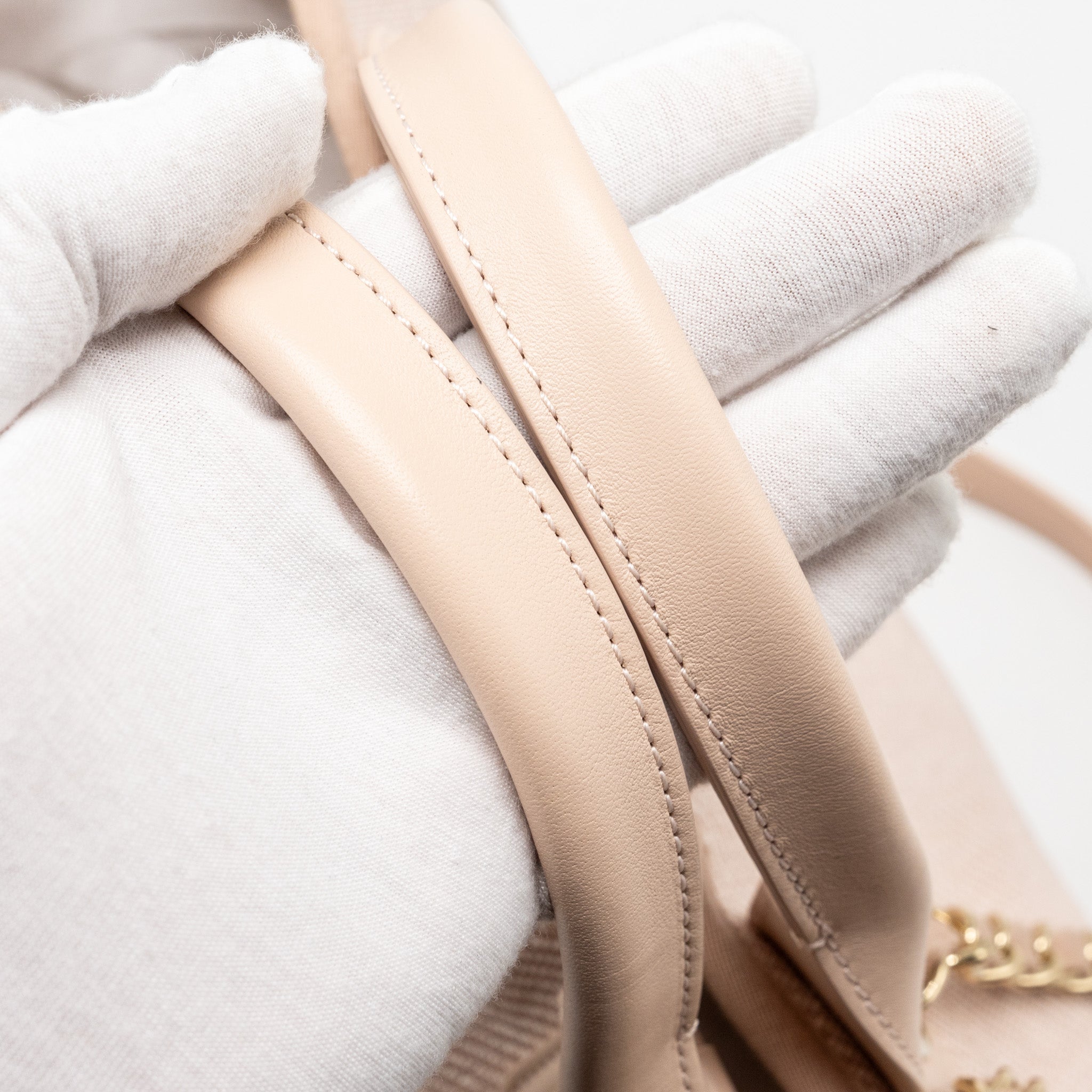 CHANEL DEAUVILLE TOTE BAG CANVAS LIGHT PINK LGHW