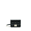 DIOR MINI MISS DIOR FLAP BAG PATENT BLACK SHW