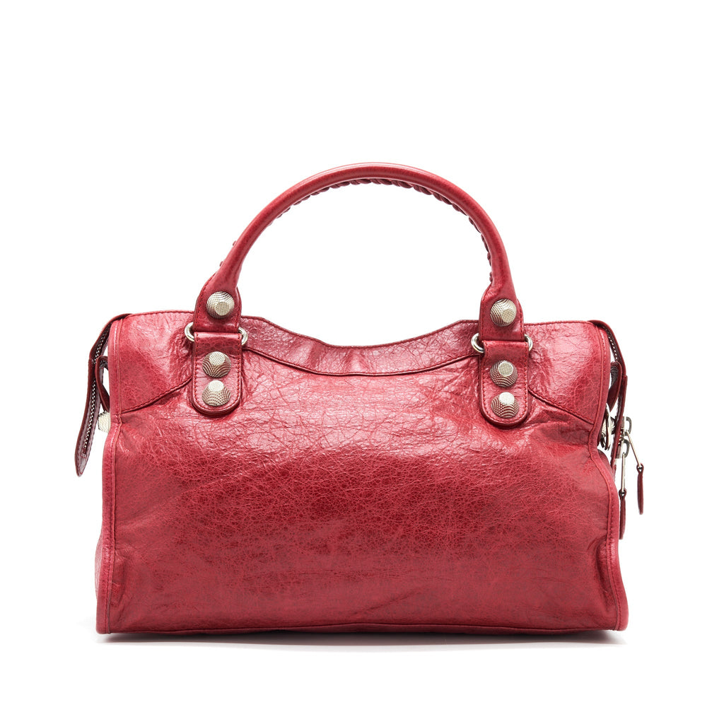 BALENCIAGA GIANT CITY BAG RED SHW