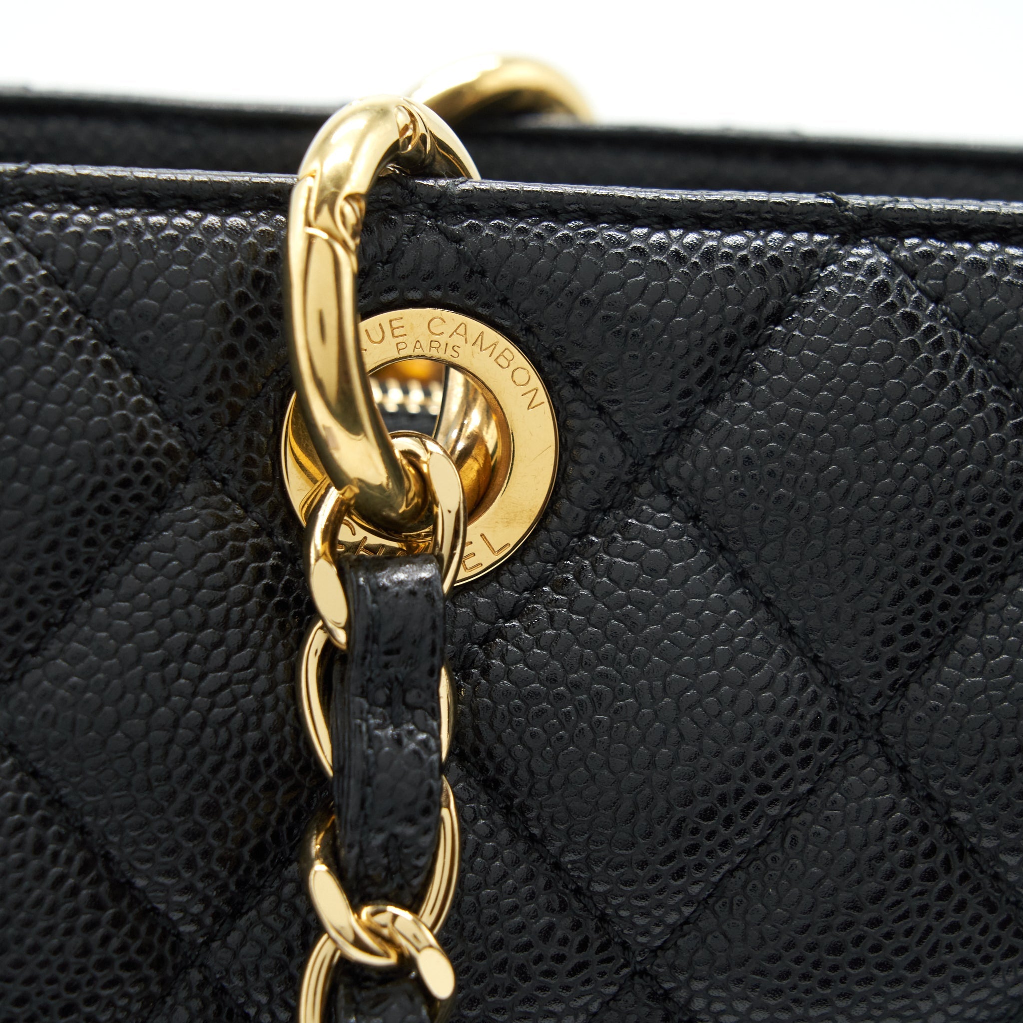 CHANEL GRAND SHOPPING TOTE CAVIAR BLACK GHW