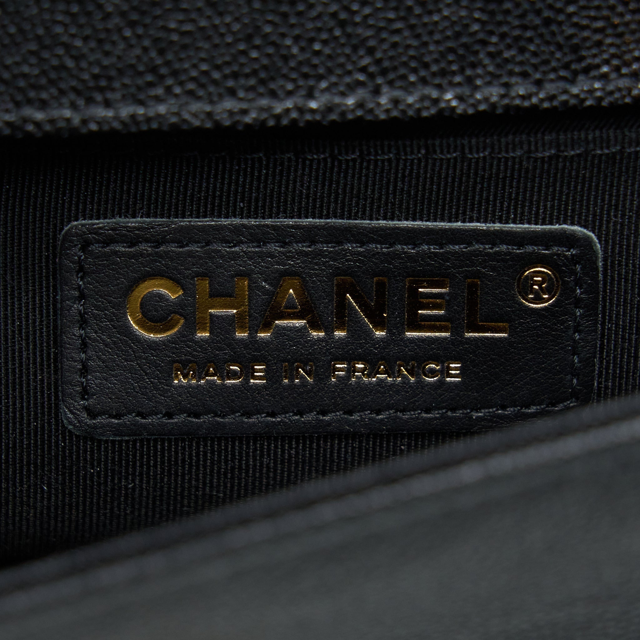 CHANEL SMALL BOY BAG CHEVRON CAVIAR BLACK LGHW