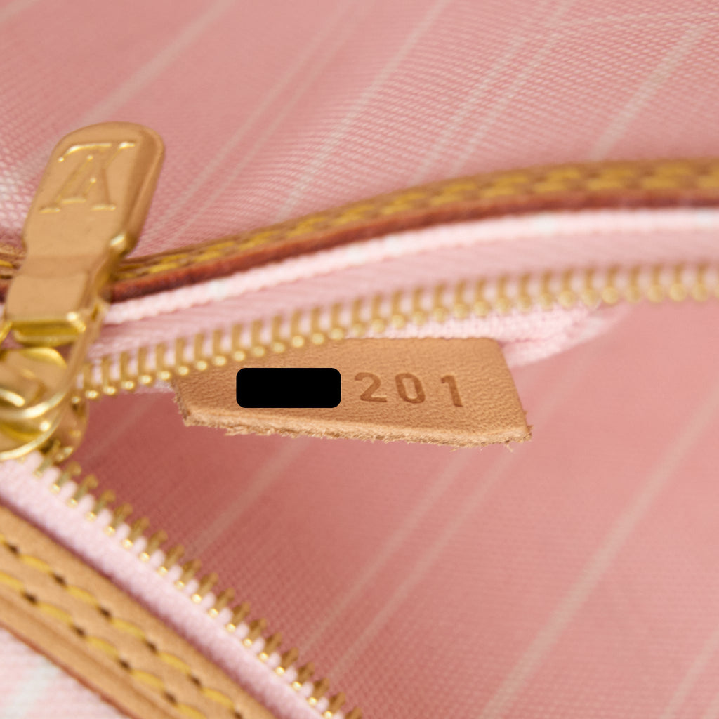 LOUIS VUITTON NEVERFULL MM BY THE POOL OMBRÉ ROSE GHW
