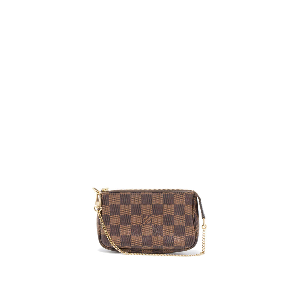 LOUIS VUITTON MINI POCHETTE ACCESSORIES DAMIER EBENE CANVAS GHW